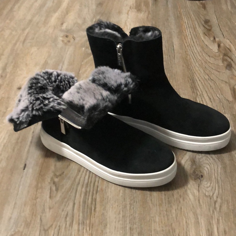 Jslides Tristan Faux Fur Platform Sneaker Bootie - image 1